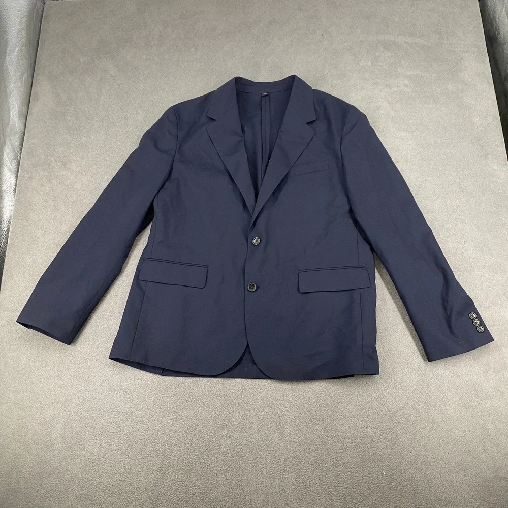 J.Crew Kenmare Blazer Loro Piana Superfine Wool Navy Blue 42R Italian Fabric